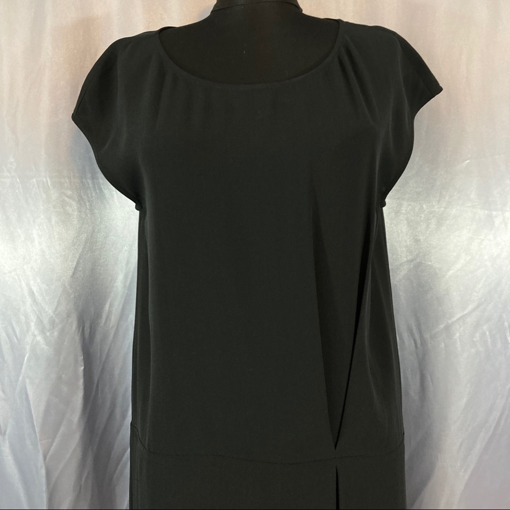 Eileen Fisher pleated silk slip dress - Picture 4 of 10